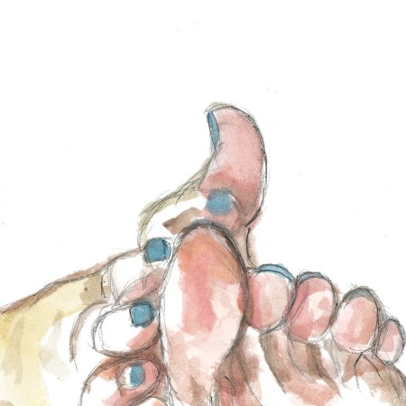Two feet, one with blue - William Eaton, 2022
