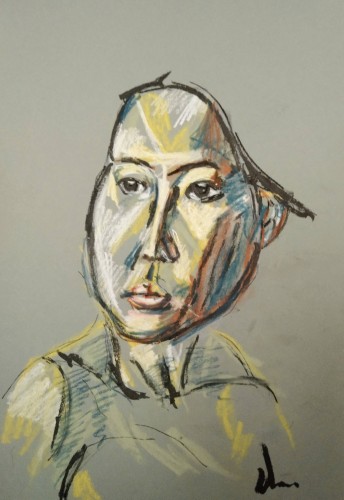Jan Farn (pen, pastels, brush pen) - William Eaton, 2022 - 2
